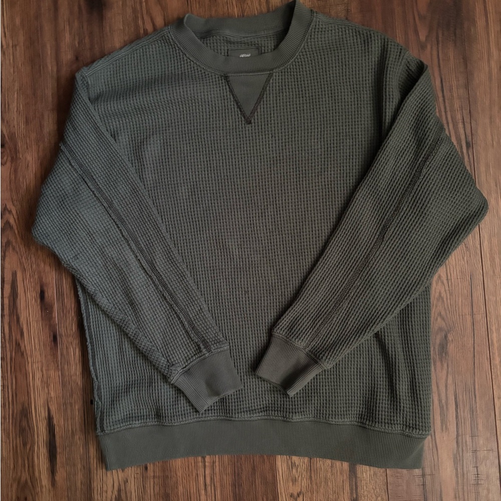Aerie Men's Forest Green Crewneck Sweater